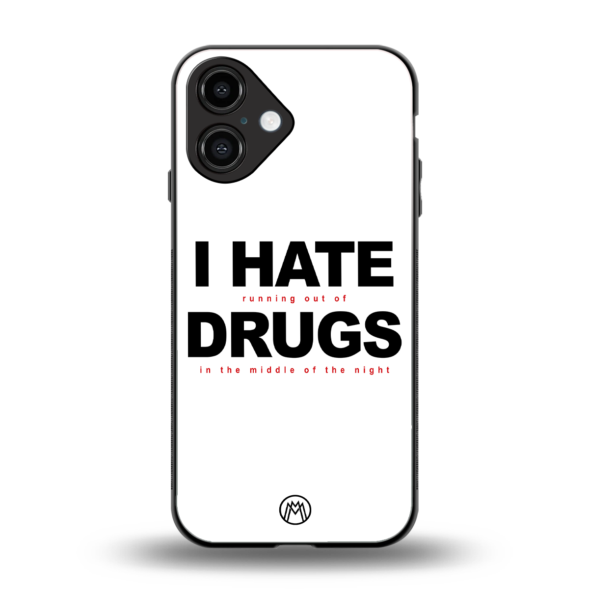 midnight panic back phone cover | glass case for iphone 16