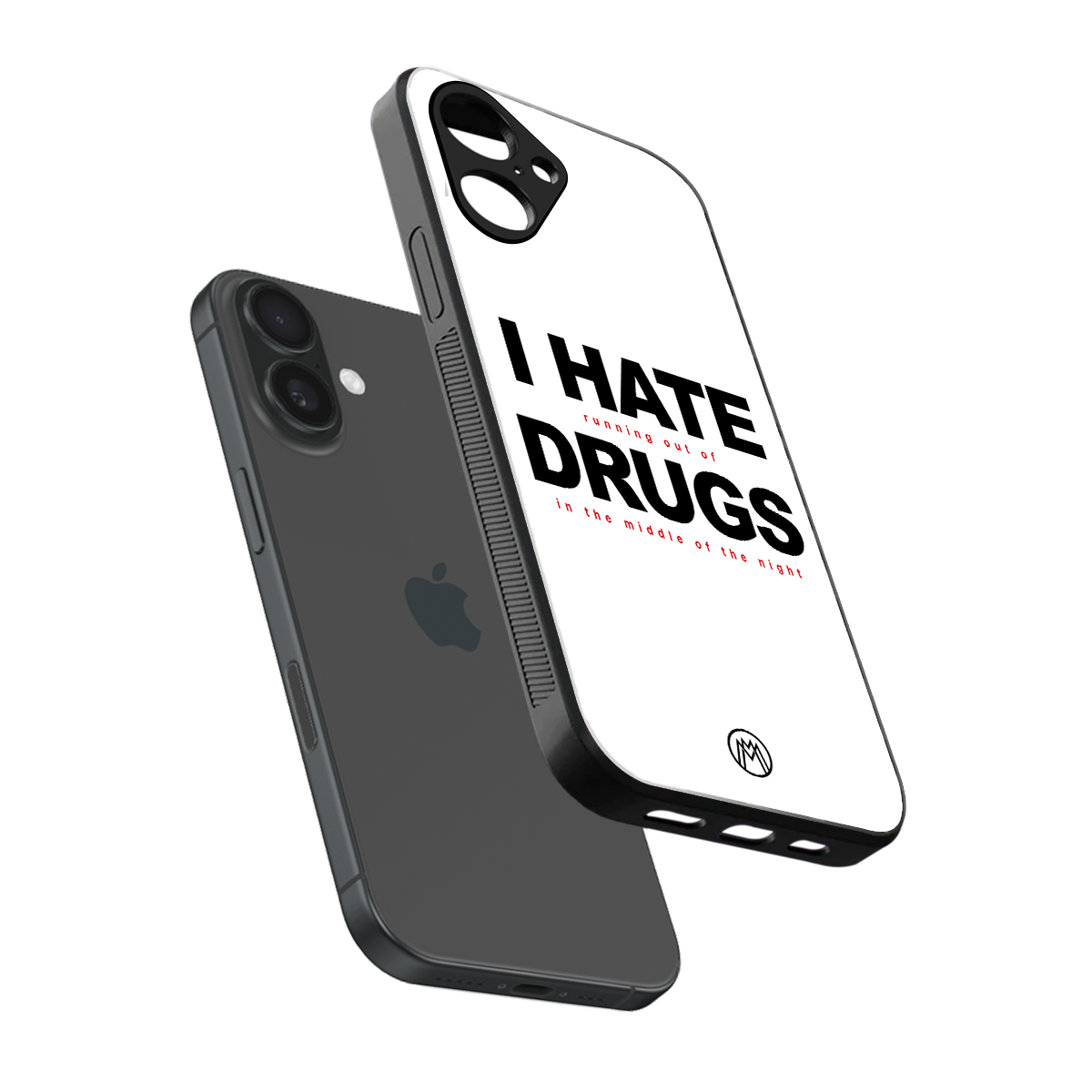 midnight panic back phone cover | glass case for iphone 16