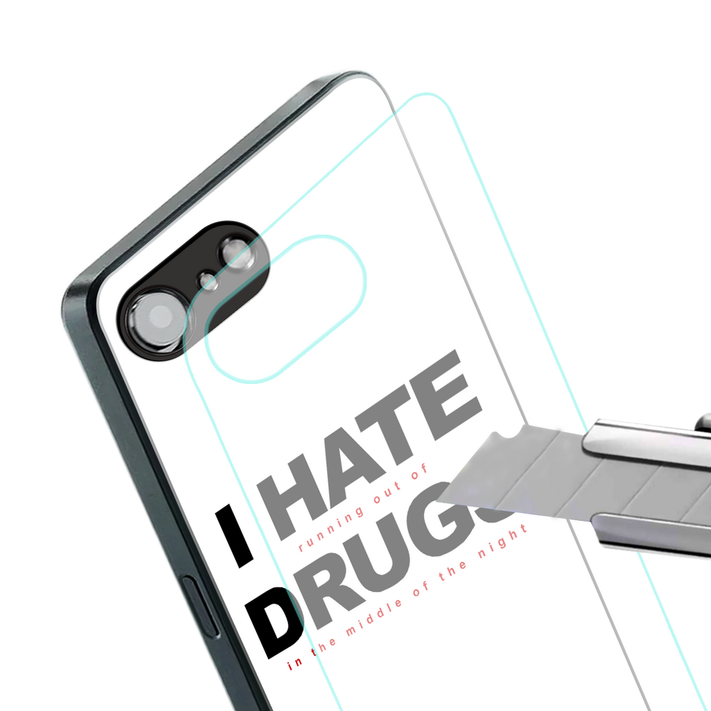 midnight panic back phone cover | glass case for iphone 16e