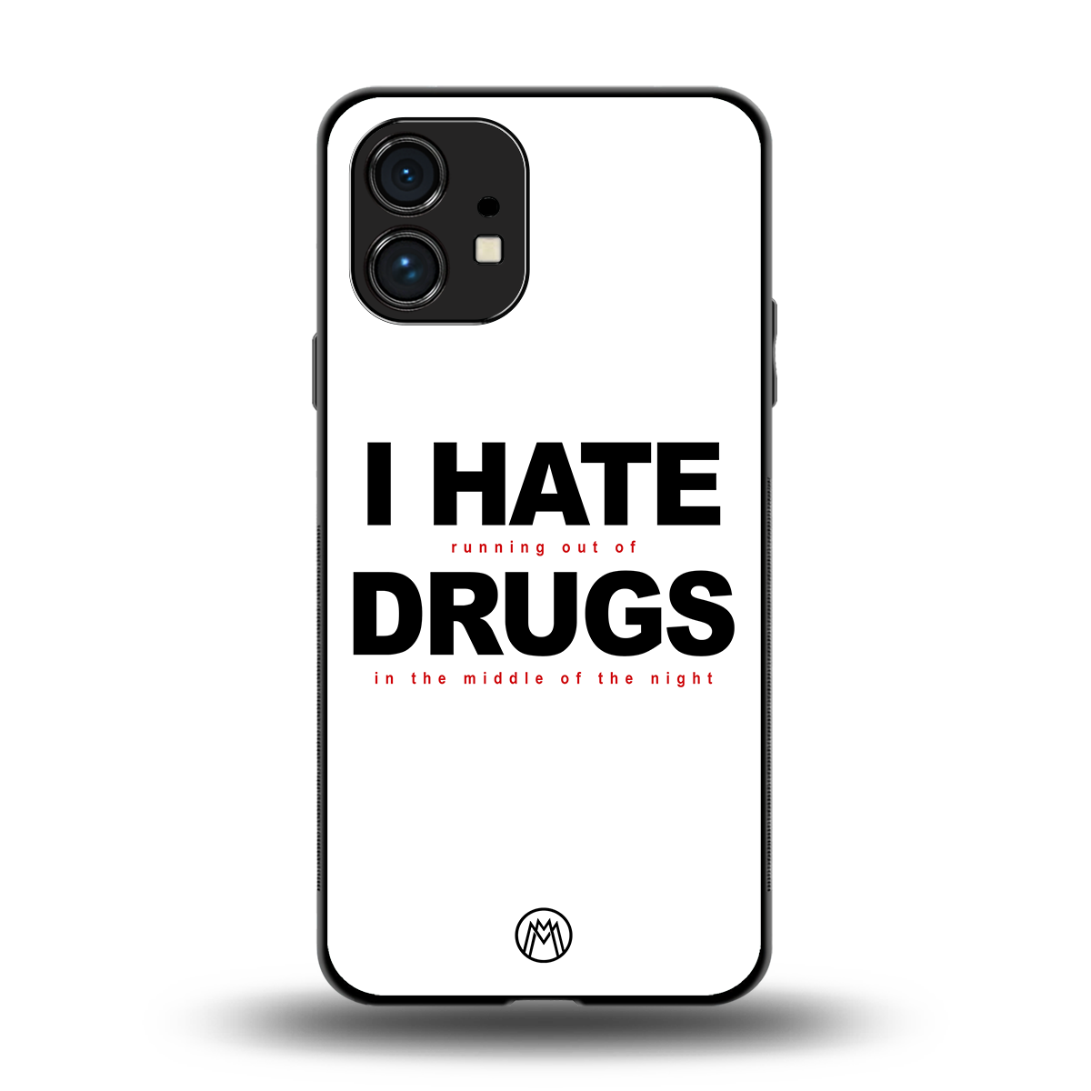 midnight panic back phone cover | glass case for nothing phone 1