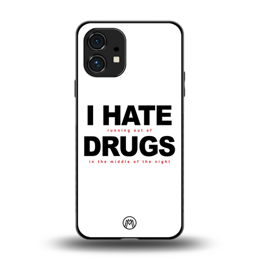midnight panic back phone cover | glass case for nothing phone 1