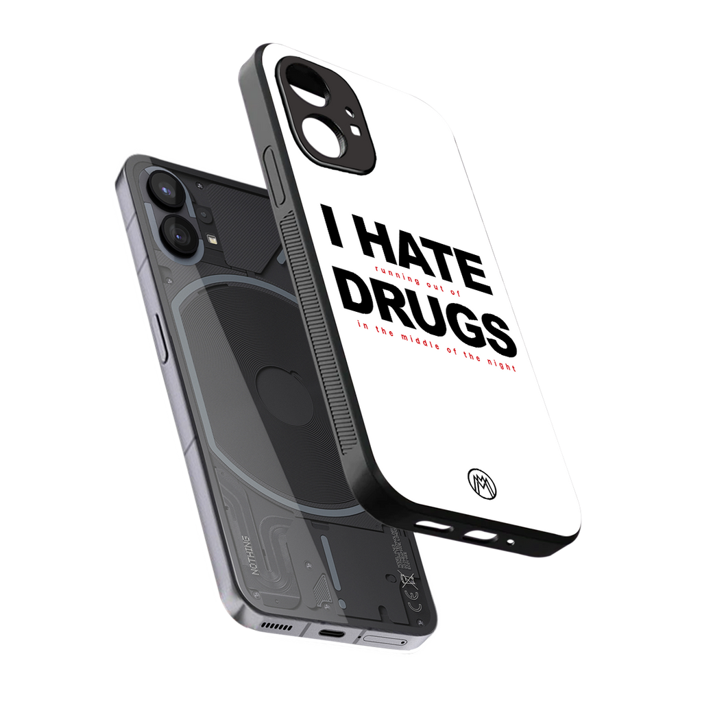 midnight panic back phone cover | glass case for nothing phone 1