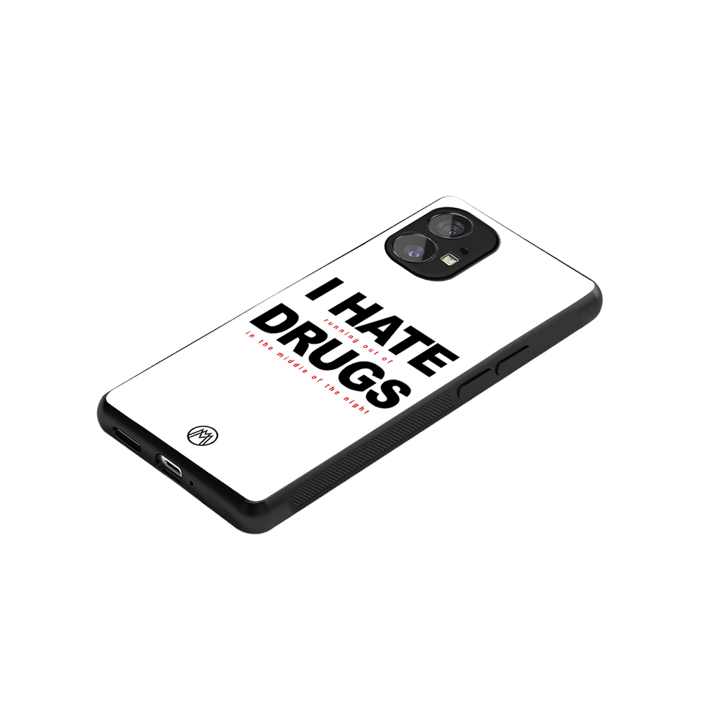 midnight panic back phone cover | glass case for nothing phone 1