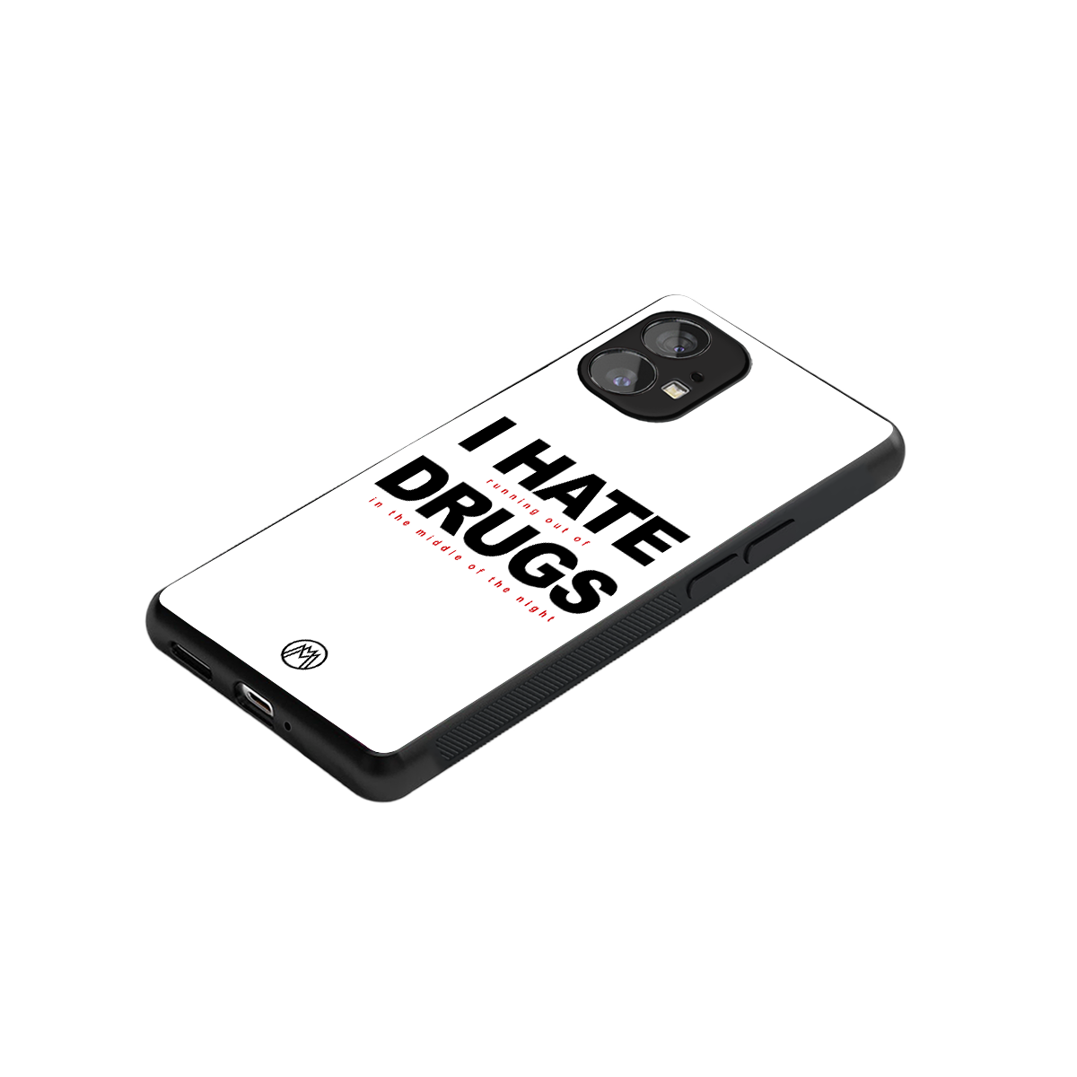 midnight panic back phone cover | glass case for nothing phone 1