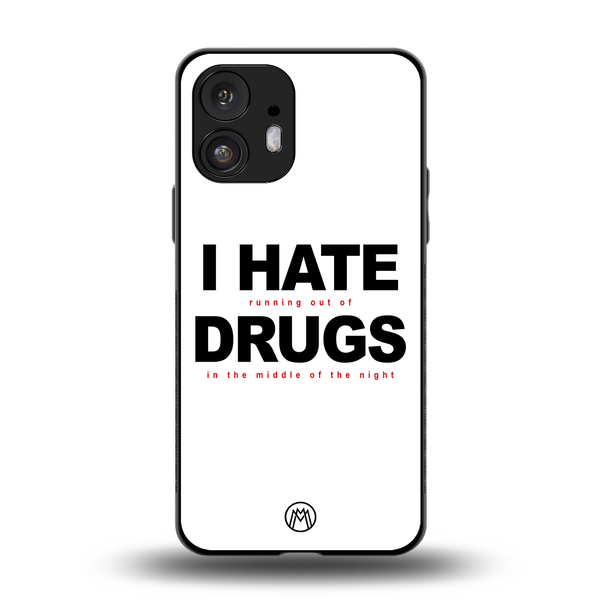 midnight panic back phone cover | glass case for nothing phone 2