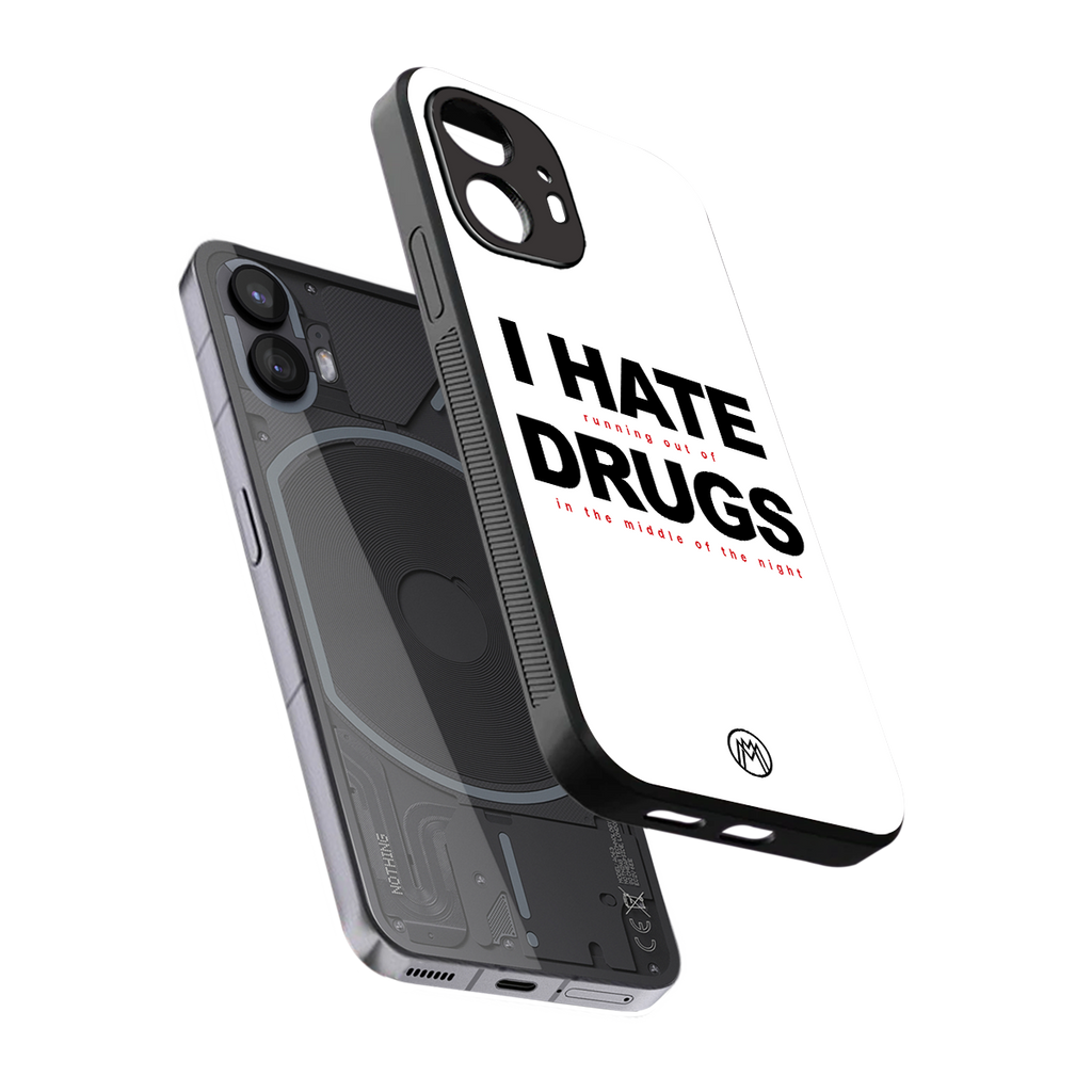 midnight panic back phone cover | glass case for nothing phone 2