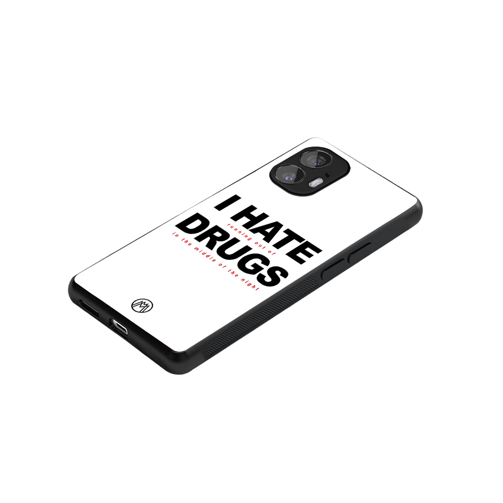 midnight panic back phone cover | glass case for nothing phone 2