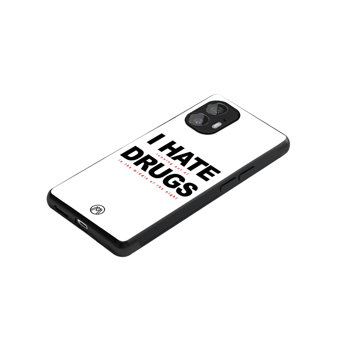 midnight panic back phone cover | glass case for nothing phone 2
