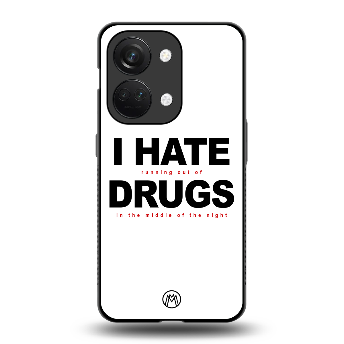 midnight panic back phone cover | glass case for oneplus nord 3
