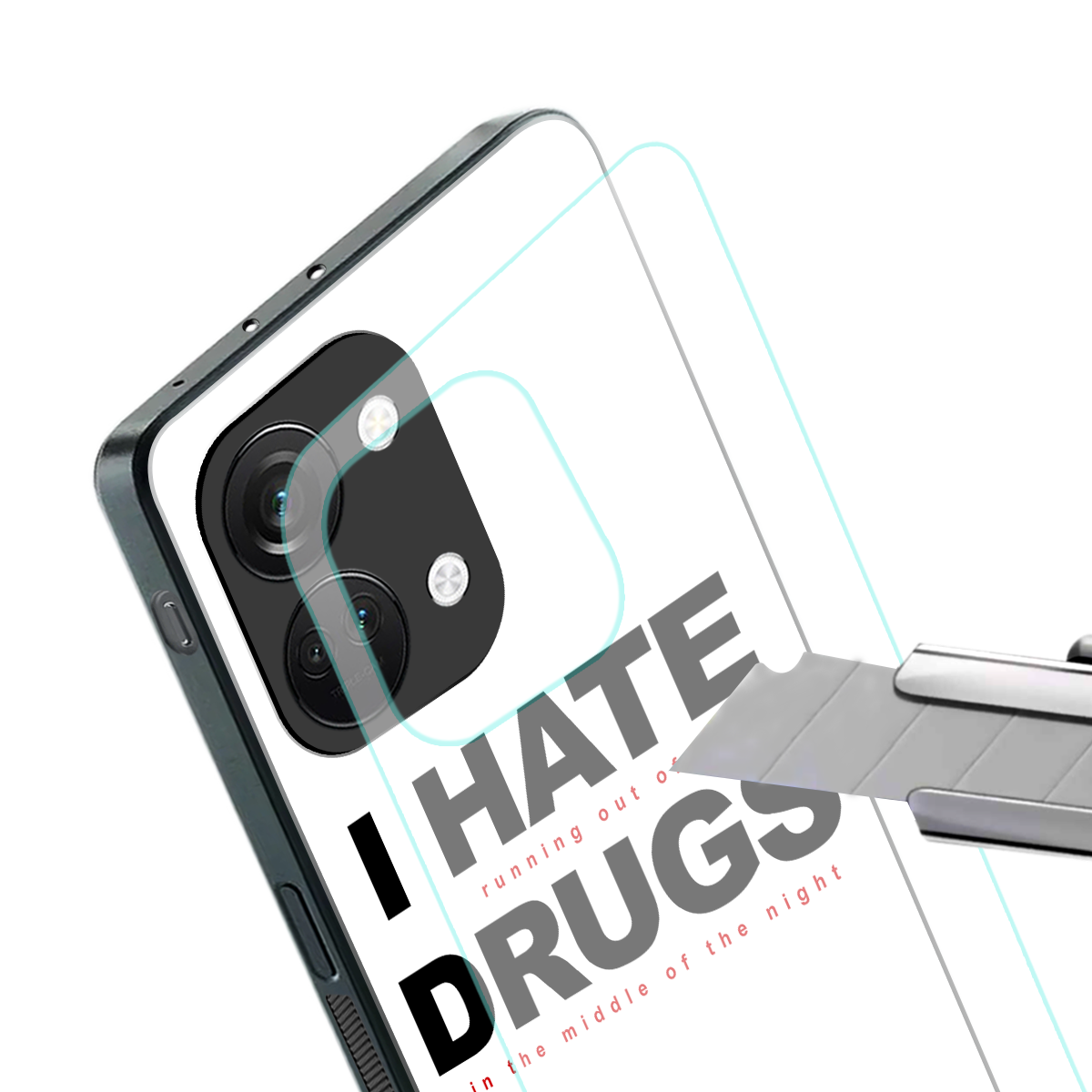 midnight panic back phone cover | glass case for oneplus nord 3