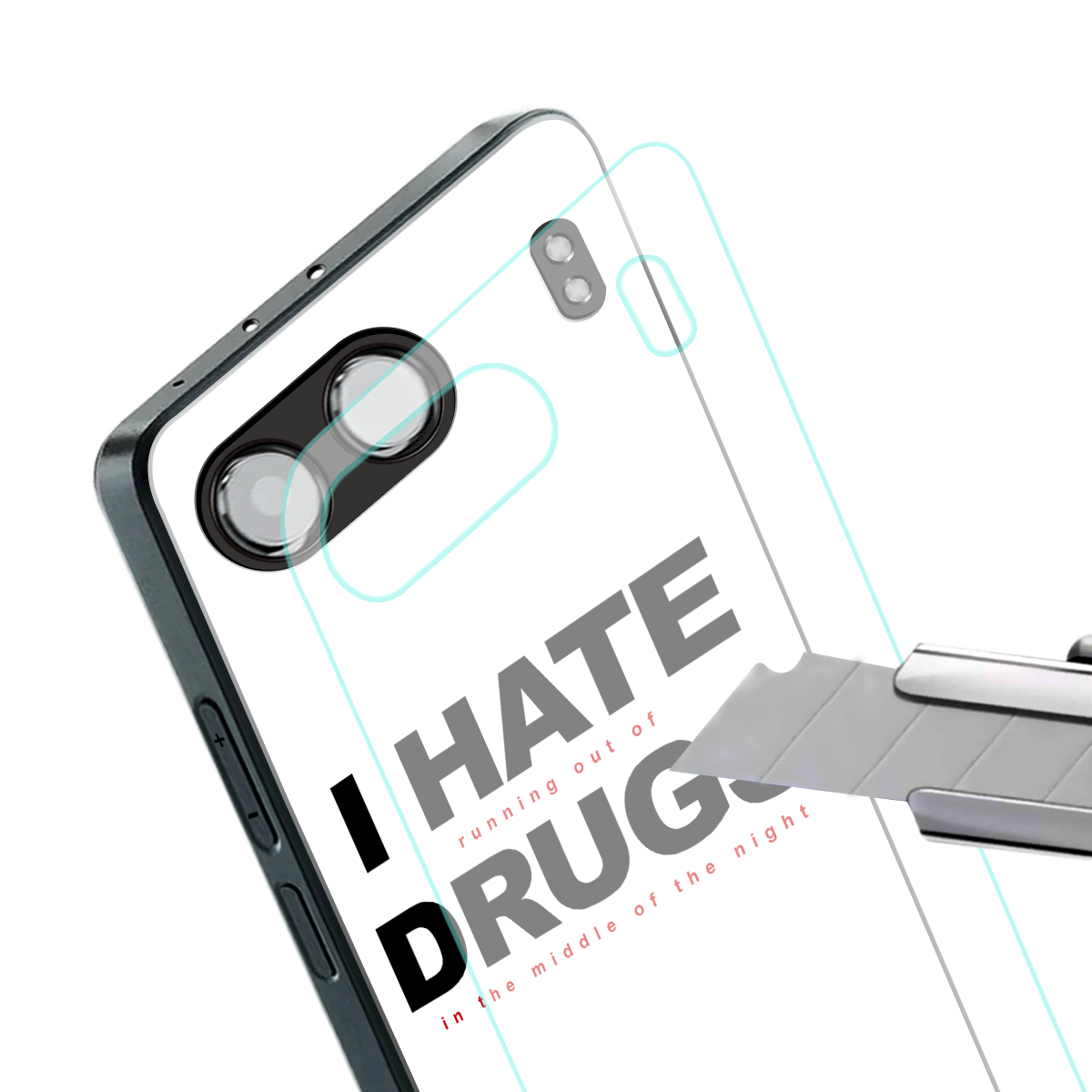 midnight panic back phone cover | glass case for oneplus nord 4