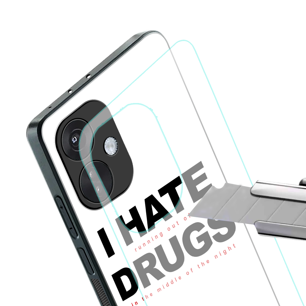 midnight panic back phone cover | glass case for oneplus nord ce 3