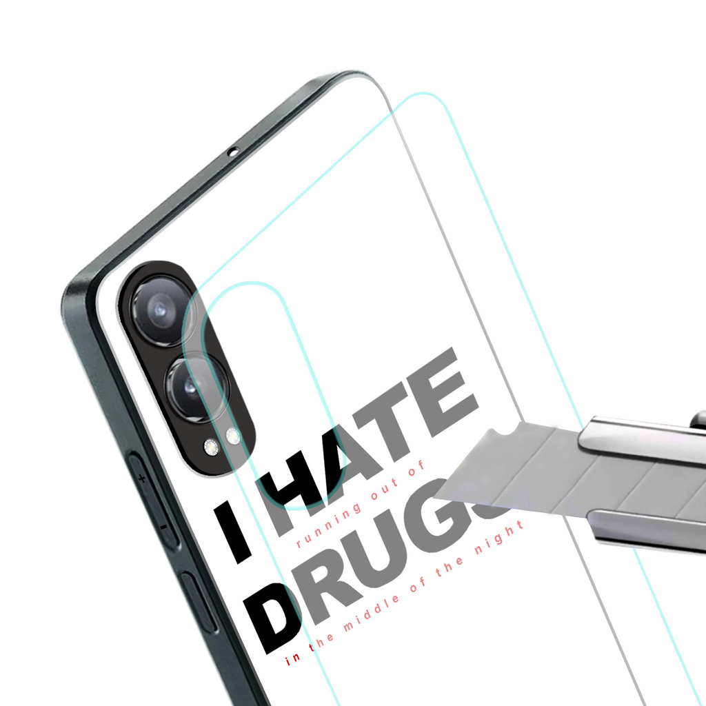 midnight panic back phone cover | glass case for oneplus nord ce 4 lite