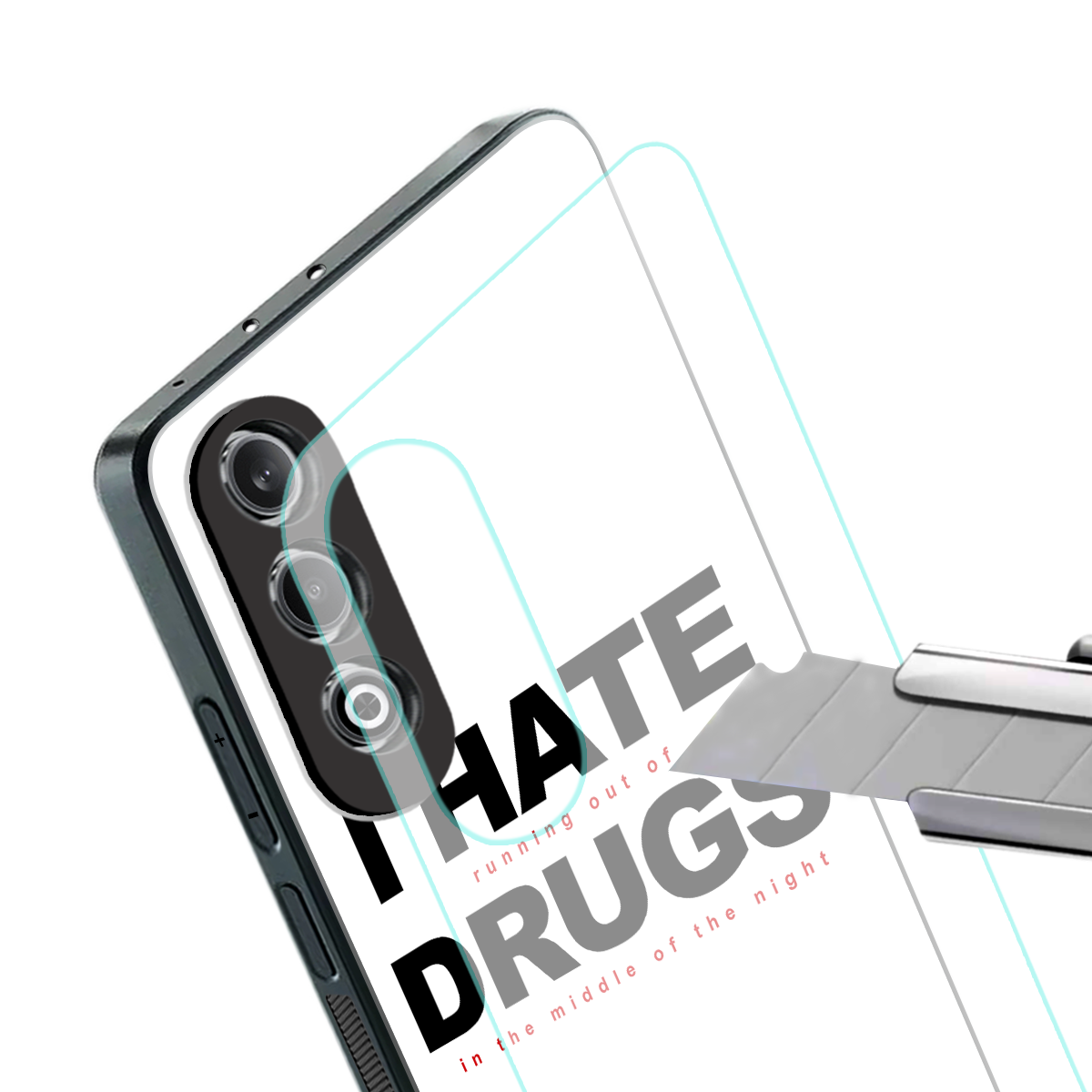 midnight panic back phone cover | glass case for oneplus nord ce 4