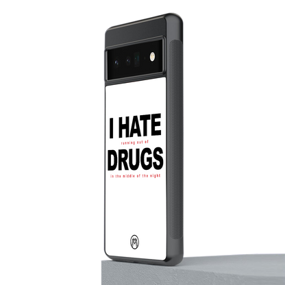 midnight panic back phone cover | glass case for google pixel 6 pro