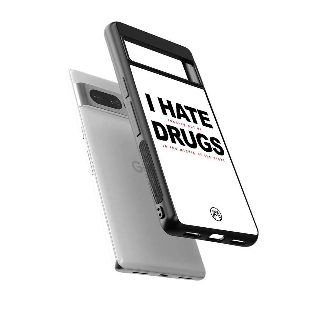 midnight panic back phone cover | glass case for google pixel 7 pro