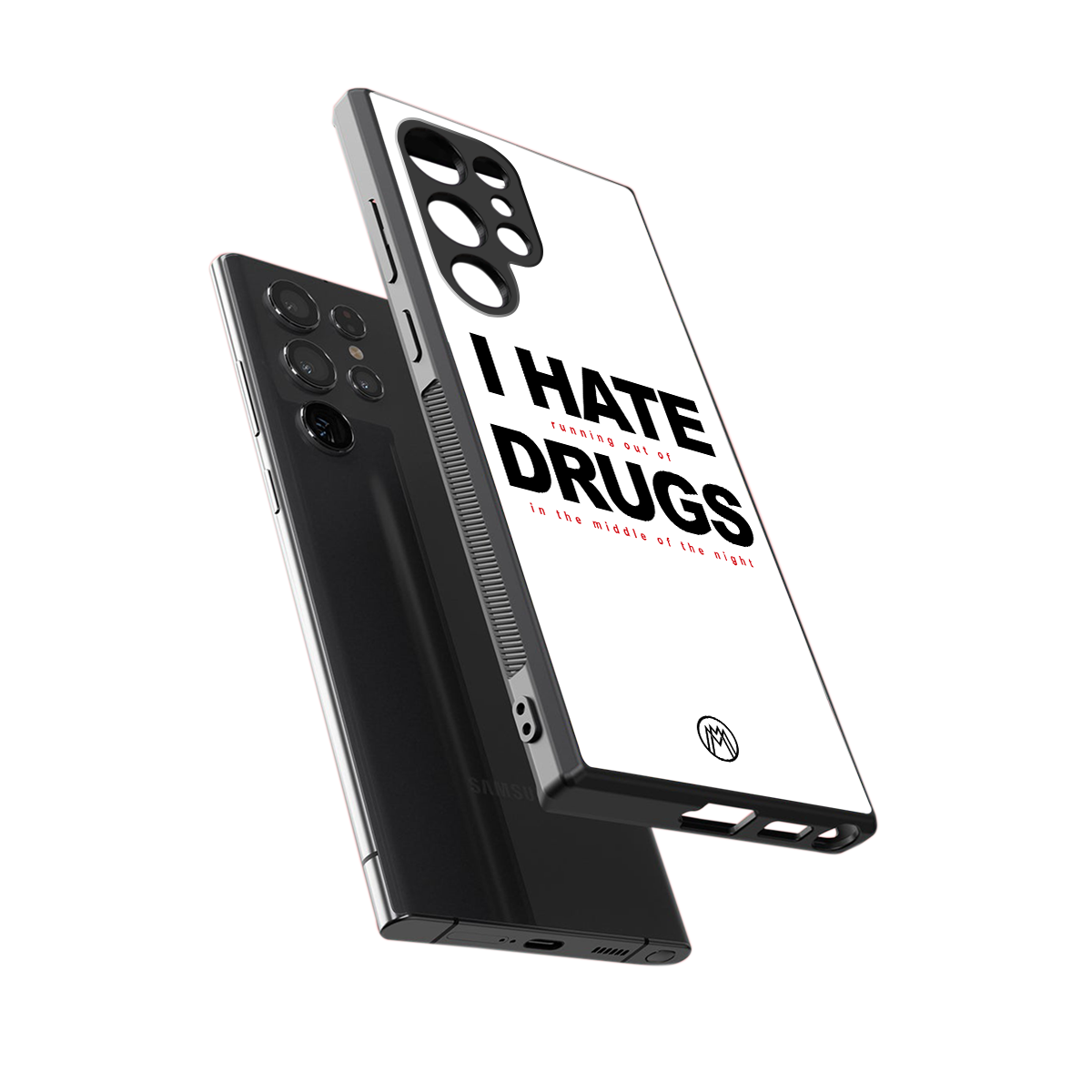 midnight panic back phone cover | glass case for samsung galaxy s23 ultra