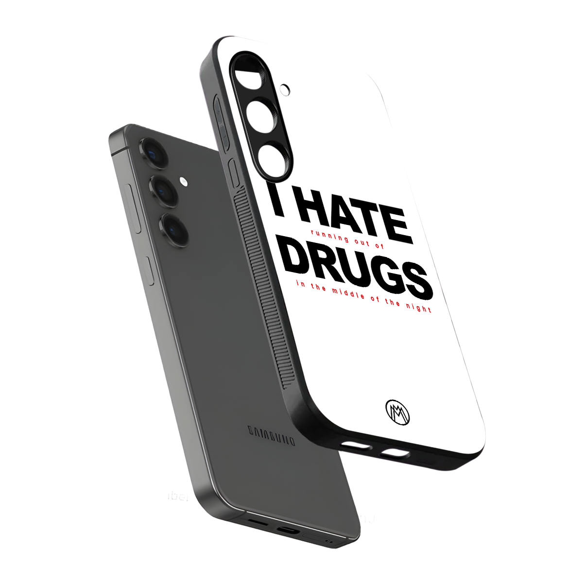 midnight panic back phone cover | glass case for samsung galaxy s25 plus