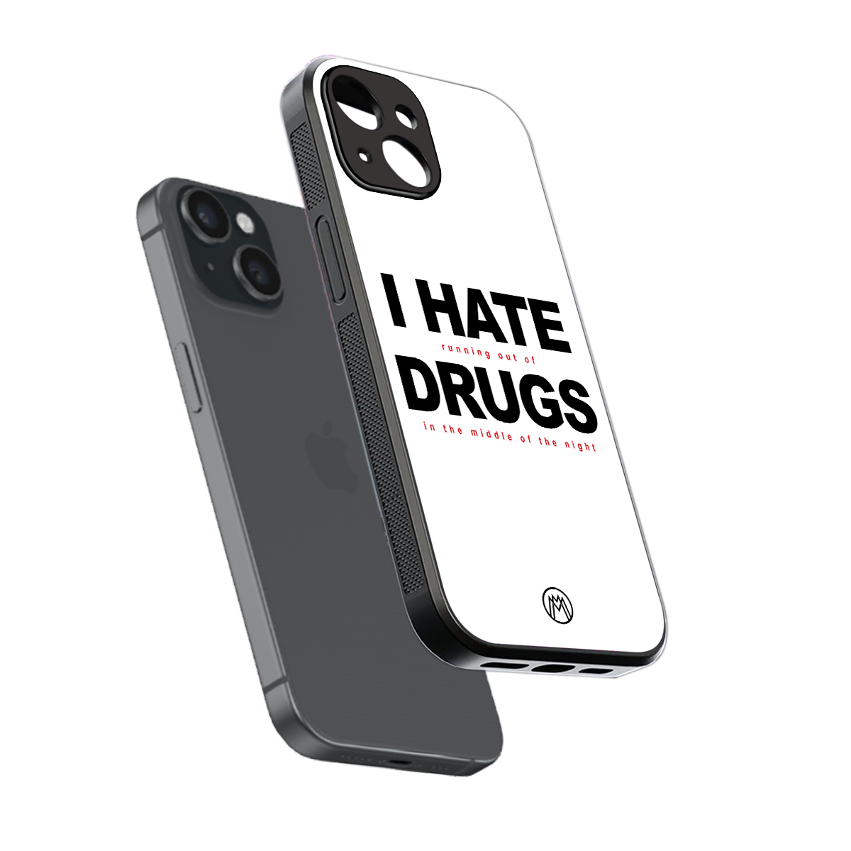 midnight panic back phone cover | glass case for iphone 15
