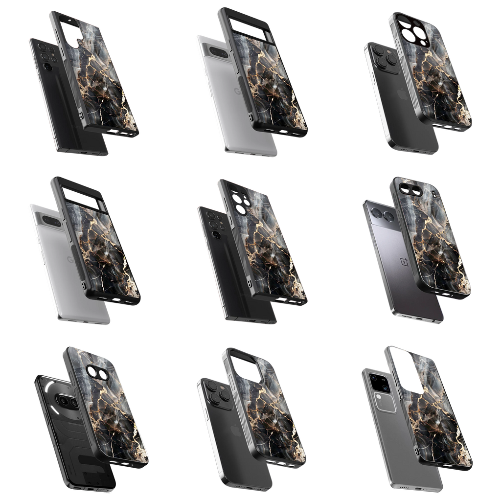 Durable Glass Back Mobile Case for iPhone, Samsung, OnePlus, Google Pixel, Redmi, Vivo, Oppo