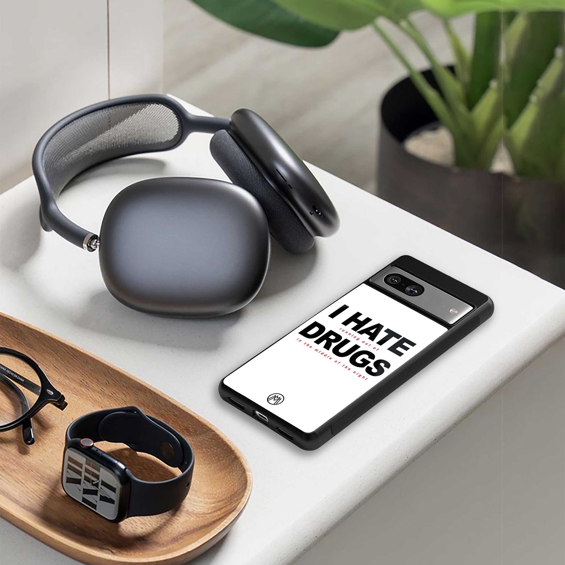 midnight panic back phone cover | glass case for iphone 16e