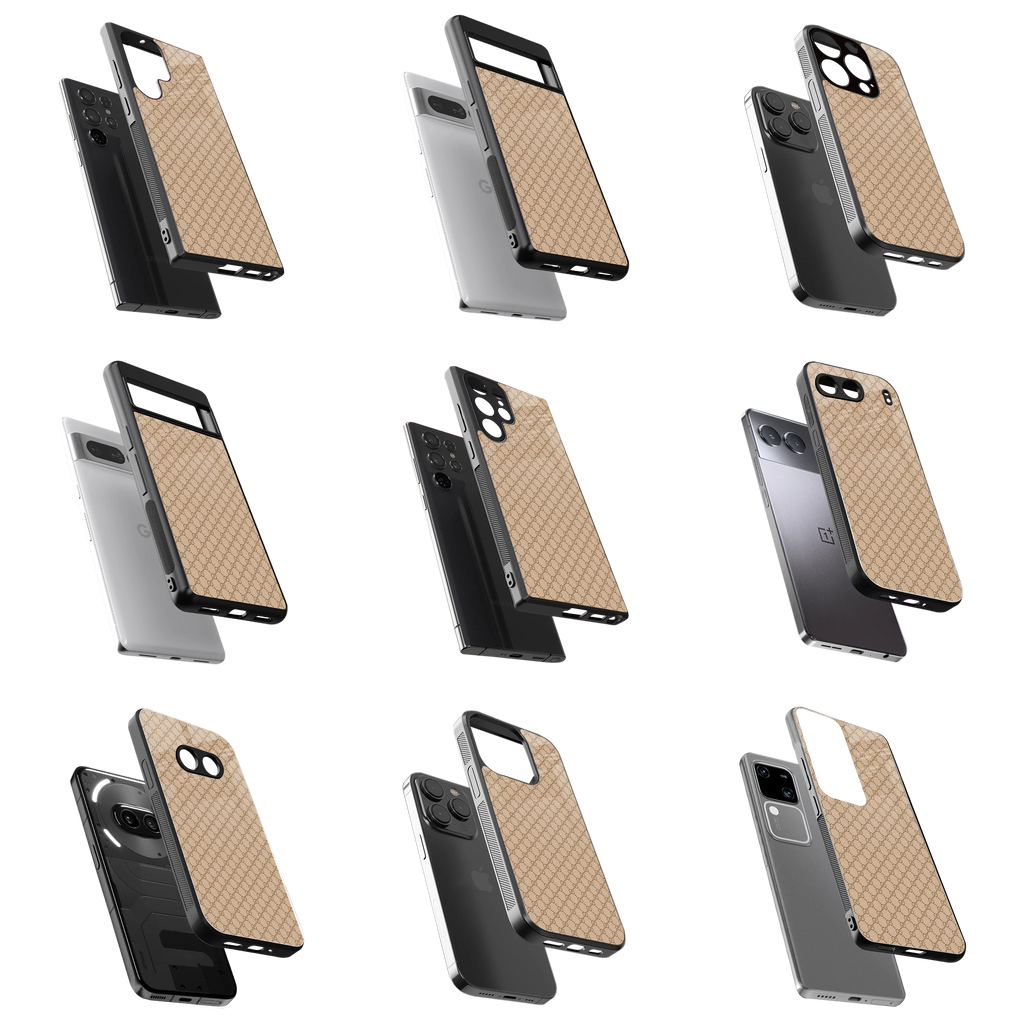 Durable Glass Back Mobile Case for iPhone, Samsung, OnePlus, Google Pixel, Redmi, Vivo, Oppo