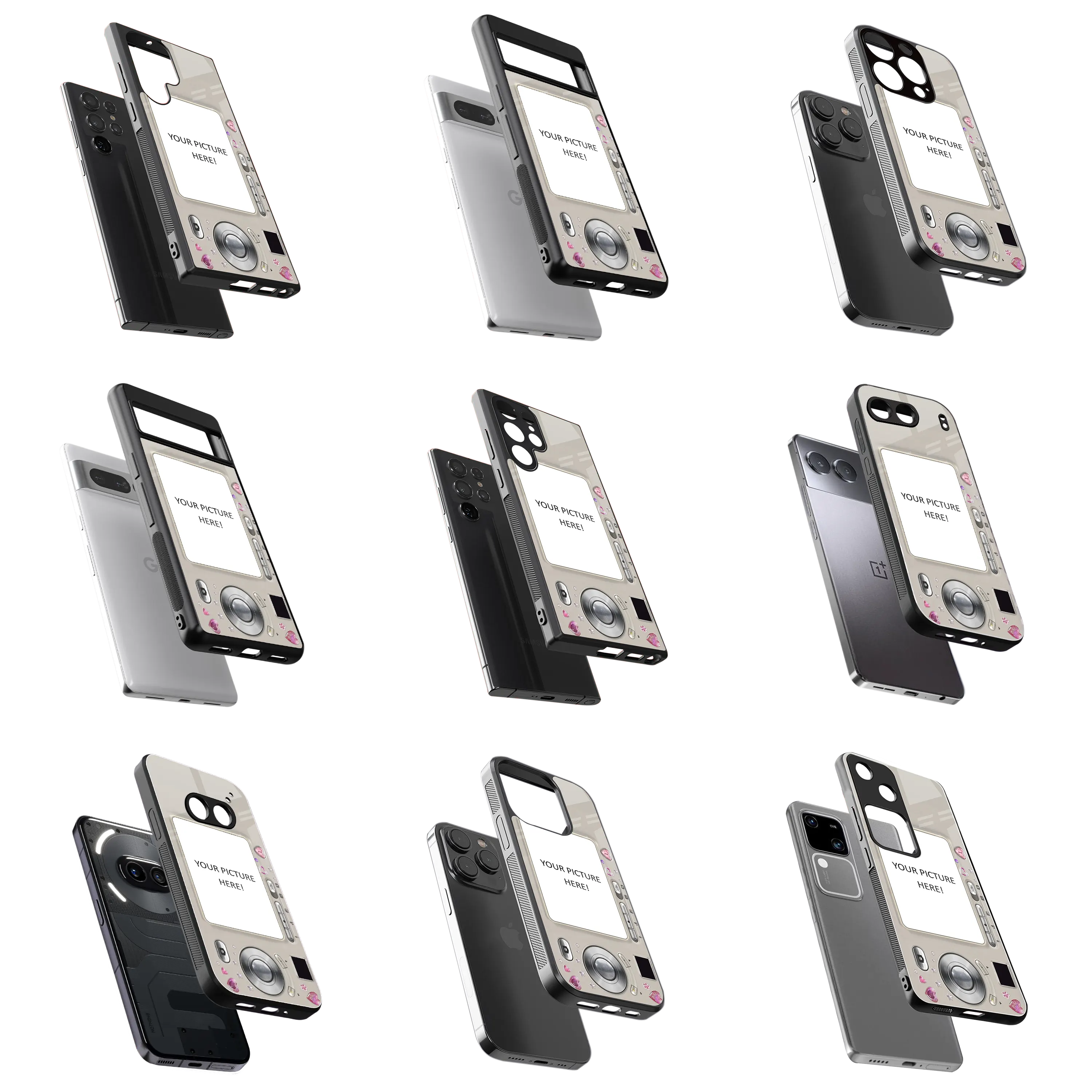 Polaroid Personalised Glass Phone Case