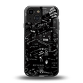 minimalistic black aesthetic collage back phone cover | glass case for iphone 13 mini