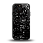 minimalistic black aesthetic collage back phone cover | glass case for iphone 13 pro max