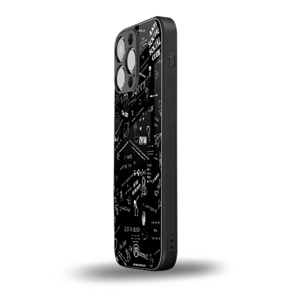 minimalistic black aesthetic collage back phone cover | glass case for iphone 13 pro max
