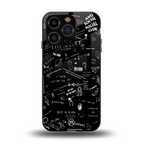 minimalistic black aesthetic collage back phone cover | glass case for iphone 13 pro