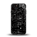 minimalistic black aesthetic collage back phone cover | glass case for iphone 13