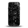 minimalistic black aesthetic collage back phone cover | glass case for iphone 14 plus