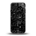 minimalistic black aesthetic collage back phone cover | glass case for iphone 15