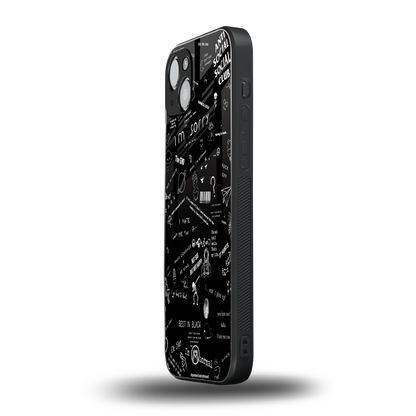 minimalistic black aesthetic collage back phone cover | glass case for iphone 14