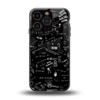 minimalistic black aesthetic collage back phone cover | glass case for iphone 16 pro