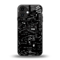 minimalistic black aesthetic collage back phone cover | glass case for iphone 16