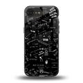 minimalistic black aesthetic collage back phone cover | glass case for iphone 16e