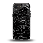 minimalistic black aesthetic collage back phone cover | glass case for iphone 16e