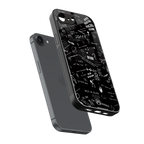 minimalistic black aesthetic collage back phone cover | glass case for iphone 16e