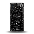 minimalistic black aesthetic collage back phone cover | glass case for nothing phone 1