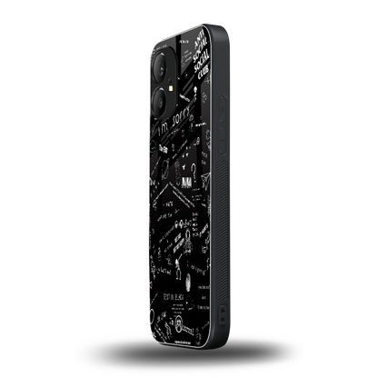 minimalistic black aesthetic collage back phone cover | glass case for nothing phone 1