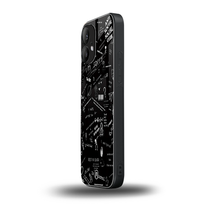 minimalistic black aesthetic collage back phone cover | glass case for nothing phone 2