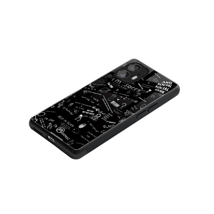 minimalistic black aesthetic collage back phone cover | glass case for nothing phone 2