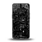 minimalistic black aesthetic collage back phone cover | glass case for nothing phone 2a