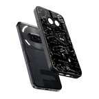 minimalistic black aesthetic collage back phone cover | glass case for nothing phone 2a