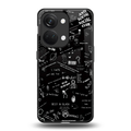 minimalistic black aesthetic collage back phone cover | glass case for oneplus nord 3