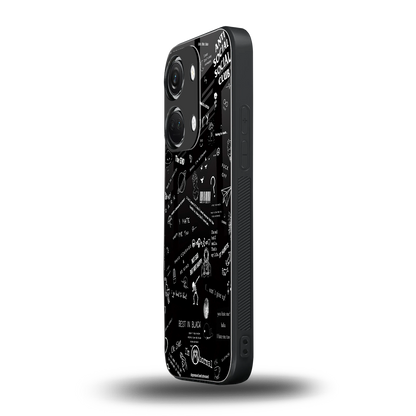 minimalistic black aesthetic collage back phone cover | glass case for oneplus nord 3