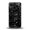minimalistic black aesthetic collage back phone cover | glass case for oneplus nord 4