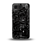 minimalistic black aesthetic collage back phone cover | glass case for oneplus nord 4